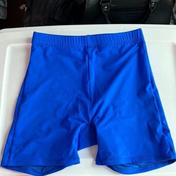 Skims Swim Mid Waist Shorts Cobalt Blue Small - Picture 4 of 6
